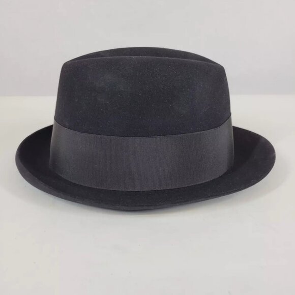 Royal De Luxe Stetson Men's Black Bowler Hat Size (7) Vintage - Picture 3 of 8